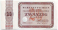 Банкнота, Германия ФРГ 20 марок 1973. UNC