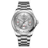 Стильные мужские часы, Механика с автоподзаводом Winner 8267 Silver