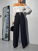 Женские классические широкие брюки Оскар высокая посадка Bed15