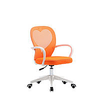 Кресло детское Stacey пластик механизм Tilt спинка сетка сиденье мембранная ткань (Intarsio ТМ) Оранжевый