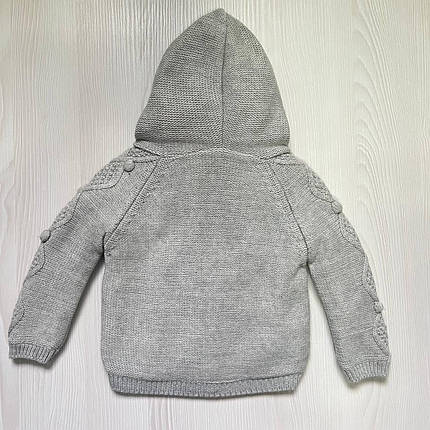 Курточка-светрик сірий на замочку (12-18м) (YOLA.BABY.SHOP), фото 3