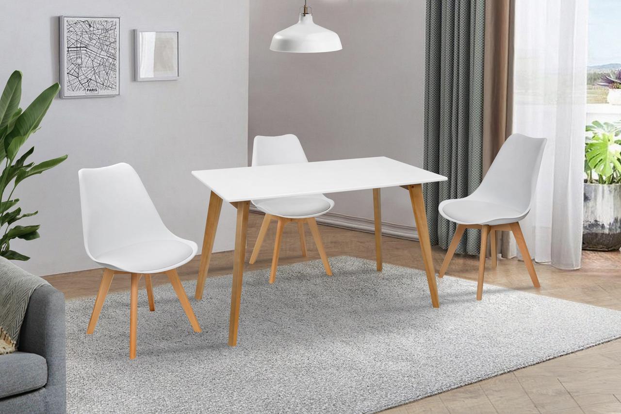 Стіл обідній Дуглас білий/ясен (119,5 см), фото 1