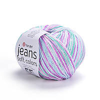 Yarnart JEANS SOFT COLORS (Ярнарт Джинс Софт Колорс) № 6202 (Пряжа напівбавовна, нитки для в'язання)
