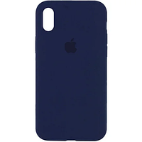 Silicone Case for iPhone XS Dark-Blue/Темно-Синий