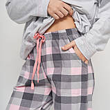 Жіноча бавовняна піжама з штанами Розміри S M L XL, фото 3
