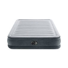 Intex 67768 надувне ліжко Comfort Plush (191x137x33 см) з вбудованим електронасосом, фото 3