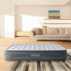 Intex 67768 надувне ліжко Comfort Plush (191x137x33 см) з вбудованим електронасосом, фото 5