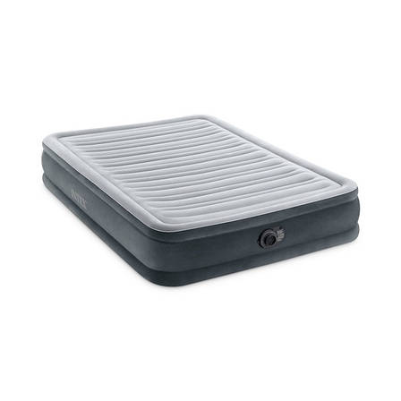 Intex 67768 надувне ліжко Comfort Plush (191x137x33 см) з вбудованим електронасосом, фото 1