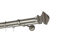 Карниз MStyle для штор металлический двухрядный 25/19 мм Сатин Борджеза гладкий 240 см