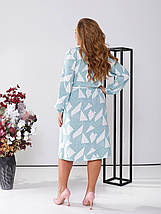 Літнє плаття довгі рукави вільного крою міді жатка розміри батал, фото 4