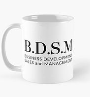 Чашка Керамическая Кружка с принтом BDSM Business Бизнес Белая 330 мл