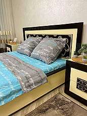 Постільна білизна для односпального ліжка сіра полуторка, фото 3