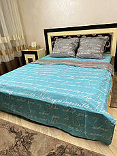 Постільна білизна для односпального ліжка сіра полуторка, фото 4