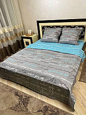 Постільна білизна для односпального ліжка сіра полуторка, фото 5