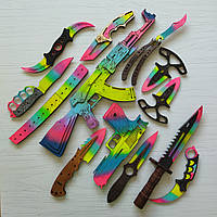 Набір ножів cs go Набір дерев'яних іграшок CS 2 Standoff 2 13 шт Іграшкова зброя 13 предметів