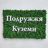 Логотип/вивска з моху на стіну. Різні розміри і кольори, фото 4