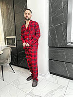 Червона піжама. Чоловічий одяг для сну і дому. Костюм повсякденний домашній., фото 4