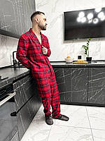 Червона піжама. Чоловічий одяг для сну і дому. Костюм повсякденний домашній., фото 6