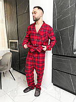 Червона піжама. Чоловічий одяг для сну і дому. Костюм повсякденний домашній., фото 7
