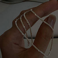 Стильный и нежный ожерелье-чокер с камушками 45 см. толщина 2 мм. ослепительный Блеск