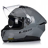 Мотошолом LS2 FF808 Stream 2 Nardo Grey ECE2206, фото 4