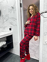 Жіночі піжами червоні. Нічний одяг. Домашній комплект., фото 6