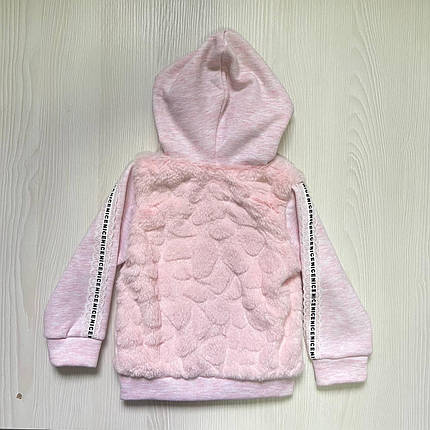 Курточка-светрик рожевий на замочку (18м) (YOLA.BABY.SHOP), фото 3