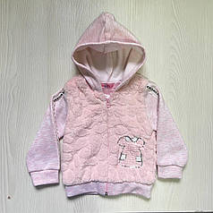Курточка-светрик рожевий на замочку (18м) (YOLA.BABY.SHOP)