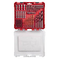 Набір свердел та біт 50 шт INTERTOOL SD-0050 у кейсі, фото 3