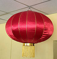 Ліхтар китайський червоний атласний підвісний d-100cm