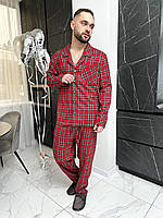 Червона чоловіча піжама. Нічний одяг комплекти. Костюм домашній чоловічий., фото 7