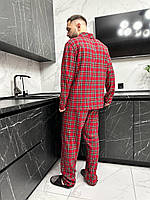 Червона чоловіча піжама. Нічний одяг комплекти. Костюм домашній чоловічий., фото 8
