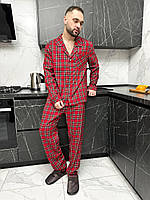 Червона чоловіча піжама. Нічний одяг комплекти. Костюм домашній чоловічий., фото 9