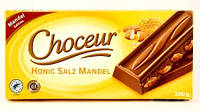 Шоколад Молочний Choceur Honig Salz Mandel з Медом, Солью та мигдалем 200 г Німеччина