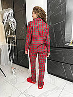 Нічні піжами. Жіночий домашній одяг червоного кольору. Комплект для сну., фото 5
