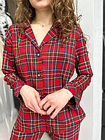 Нічні піжами. Жіночий домашній одяг червоного кольору. Комплект для сну., фото 8