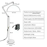 Безтіньова LED Moon лампа для косметології, ламінування вій, брів, тату майстрів, 24 Вт, HD-M2X, Біла, фото 3