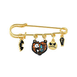 Брошка пін англійська шпилька з підвісками примари Хеловіна