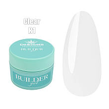 Моделюючий гель Builder Gel 55 мл., Дизайнер для нарощування та зміцнення нігтів R1-Clear