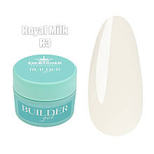 Моделюючий гель Builder Gel 55  мл., Дизайнер для нарощування та зміцнення нігтів R3-Royal Milk