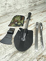 Саперная лопата 5 в 1 Нож Пилка Топор Открывашка. Туристический набор для выживания Туристический топорик ag