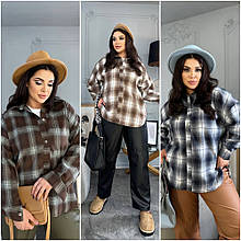 Жіноча сорочка з фланелі довгий рукав розміри норма та батал