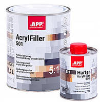 Грунт акриловый AРР AcrylFiller 501 HS 5:1 белый 1 л. + отвердитель 020506 0,2 л.