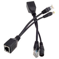 Сплітер PoE для CCTV камер, 2шт, Ethernet 5.5x2.1мм all