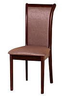 Деревянный стул обеденный орех темный Симпл с мягким сиденьям и высокой мягкой спинкой для дома Микс Мебель