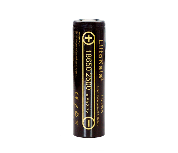 Акумулятор 18650 Li-Ion LiitoKala Lii-25A, 2500mah (2450-2650mah), 3.7V (2.75-4.2V)