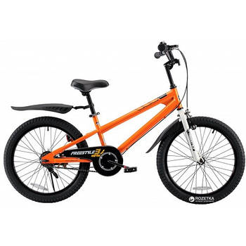 Велосипед дитячий двоколісний 20 дюймів (дзвіночок, підніжка) RoyalBaby Freestyle RB20B-6 Помаранчевий