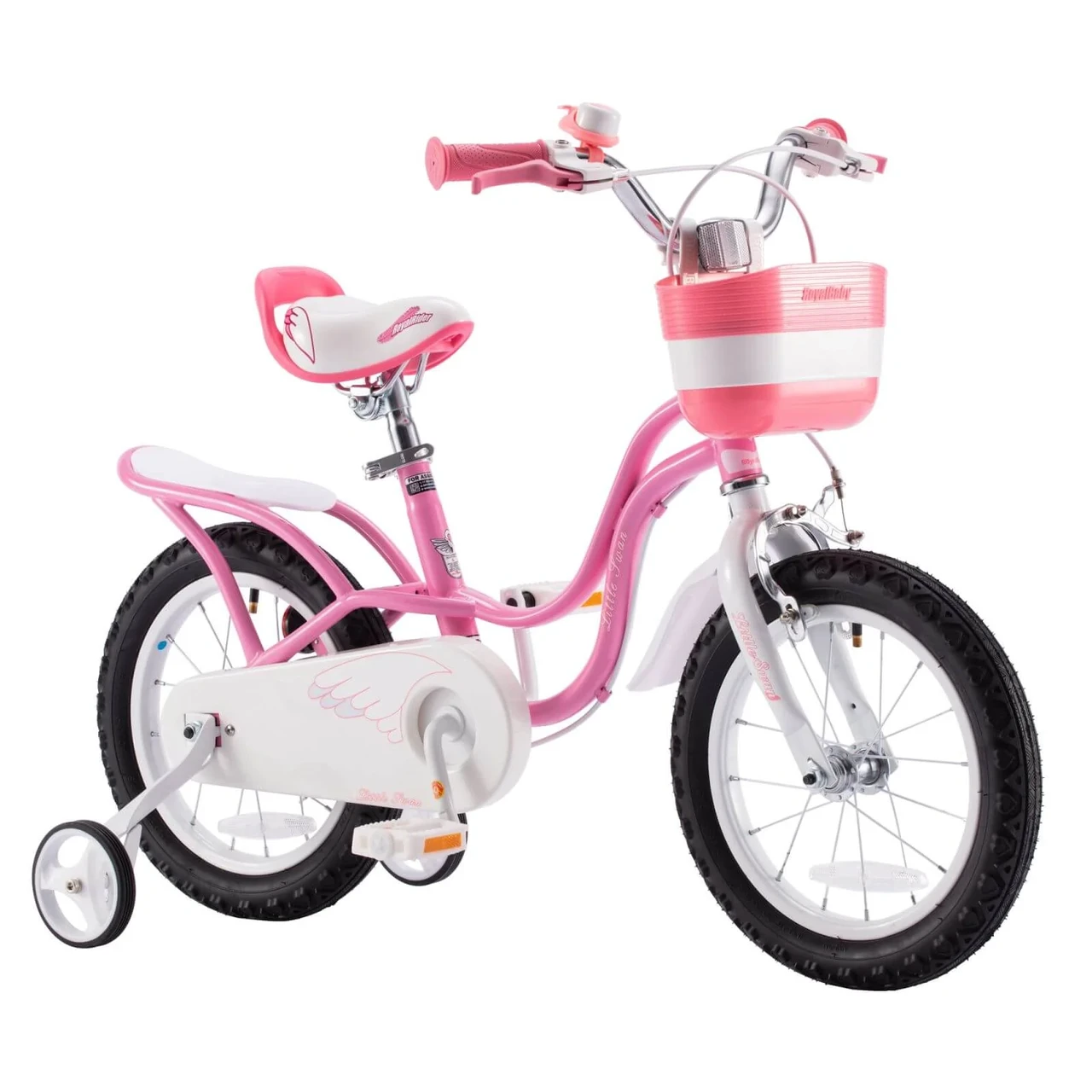 Велосипед двоколісний дитячий 12" дюймів (багажник, дзвіночок) RoyalBaby Little Swan RB12-18