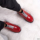 Червоні жіночі шкіряні черевики 36-23 см, фото 3