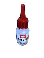 Клей цианово-акриловый для резины и пластмассы APP C550 20 мл